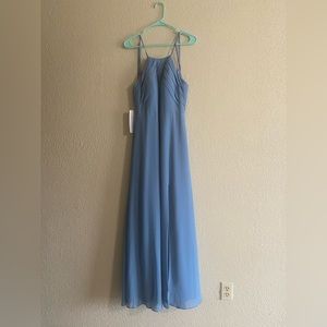 Azazie Cecile Steel Blue Bridesmaid Dress